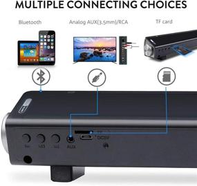 img 1 attached to 🔊 ASIYUN 2 X 5W Mini Bluetooth Sound Bar: Enhanced Wireless Home Theater Audio for Cell Phone/Tablet/Projector and TV with AUX/RCA Output- Includes Remote Control