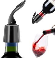 🍾 premium stainless steel wine stoppers - strong air tightness, reusable, keeps wine fresh - decorate wine bottles with silicone seal (black) логотип