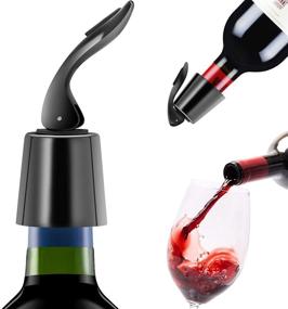 img 4 attached to 🍾 Premium Stainless Steel Wine Stoppers - Strong Air Tightness, Reusable, Keeps Wine Fresh - Decorate Wine Bottles with Silicone Seal (Black)