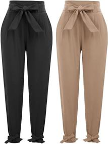 img 1 attached to 💼 GRACE KARIN Women's High-Waisted Pencil Pants with Chic Bow-Knot Pockets - Perfect for Work