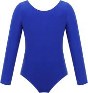 🤸 tiaobug kids girls long sleeve gymnastics leotard with mock neck - ballet dance bodysuit for dancewear and activewear logo