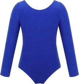 img 4 attached to 🤸 TiaoBug Kids Girls Long Sleeve Gymnastics Leotard with Mock Neck - Ballet Dance Bodysuit for Dancewear and Activewear