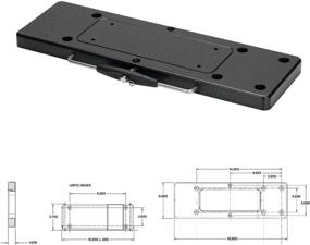 img 1 attached to 🚤 Minn Kota 1854023 MKA-23 Ultrex, Fortrex, Maxxum, Edge Trolling Motor Quick Release Bracket: Efficient Black Composite Solution