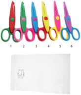 set of 6 kid-safe paper edge scissors for craft art, scrapbooking diy, and decorative cutting- perfect for teachers, students, and photo albums logo