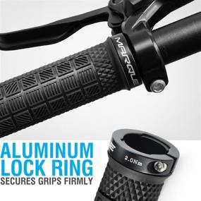 img 2 attached to 🚲 MARQUE Grapple Mountain Bike Handlebar Grips – Single Lock-On MTB and BMX Bicycle Handle Bar with Enhanced Non-Slip Grip