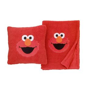 img 1 attached to 🧸 Sesame Street Elmo Red Super Soft Sherpa Toddler Pillow with Applique - Cozy and Colorful Comfort for Little Ones