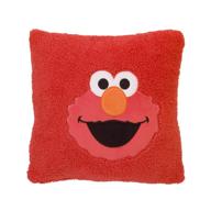 🧸 детская подушка sesame street elmo красного цвета, сделанная из супермягкого шерпы с аппликацией - уютный и яркий комфорт для малышей логотип