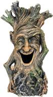 🌳 lifelike wood fish tank tree sculpture ornament - slocme decorations - fish swimming through trunk hole logo