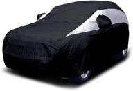 🚗 titan lightweight mid-size suv car cover (jet black) for ford explorer, jeep grand cherokee, and more - waterproof & measure 206 inches with driver-side door zipper logo