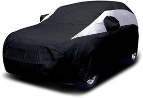 img 4 attached to 🚗 Titan Lightweight Mid-Size SUV Car Cover (Jet Black) for Ford Explorer, Jeep Grand Cherokee, and More - Waterproof & Measure 206 inches with Driver-Side Door Zipper