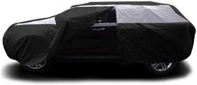 img 3 attached to 🚗 Titan Lightweight Mid-Size SUV Car Cover (Jet Black) for Ford Explorer, Jeep Grand Cherokee, and More - Waterproof & Measure 206 inches with Driver-Side Door Zipper