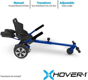 img 3 attached to 🛴 Hover-1 Falcon-1 Buggy Attachment: Turbo LED Lights, Compatible with 6.5" & 8" Hoverboards, Hand-Operated Rear Wheel Control, Adjustable Frame & Easy Installation