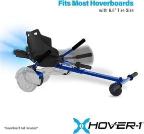 img 2 attached to 🛴 Hover-1 Falcon-1 Buggy Attachment: Turbo LED Lights, Compatible with 6.5" & 8" Hoverboards, Hand-Operated Rear Wheel Control, Adjustable Frame & Easy Installation