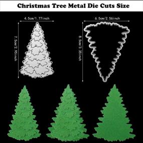 img 2 attached to 🎄 Set of 5 Christmas Tree Metal Die Cuts – Cut Stencils for Christmas Cards, Scrapbook Embossing, and Paper Crafts – Pine Tree Cutting Dies with Merry Christmas Design – Festival Decor