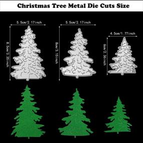 img 3 attached to 🎄 Set of 5 Christmas Tree Metal Die Cuts – Cut Stencils for Christmas Cards, Scrapbook Embossing, and Paper Crafts – Pine Tree Cutting Dies with Merry Christmas Design – Festival Decor