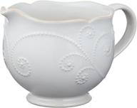 stunning lenox french perle sauce pitcher, white - elevate your dining experience! logo