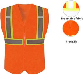 img 1 attached to 👕 Enhanced Visibility Safety Pockets: Breathable & Reflective Gear