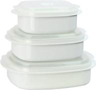 reston lloyd 6-piece white microwave cookware set with steamer and storage - calypso basics логотип