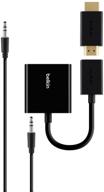 🔌 belkin hdmi в vga адаптер комплект: apple tv 4-го поколения, fire tv, chromecast; совместим с chromebooks, intel compute stick, устройства с hdmi - b2b137-blk логотип