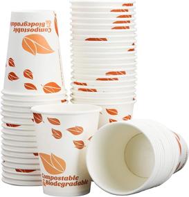 img 4 attached to 🌱 Avant Grub 100 Pack of Biodegradable and Compostable 12 Oz Paper Coffee Cups - Eco-Friendly Medium Sized Disposable Cups for Hot and Cold Beverages in Cafes, Shops, Kiosks, Concession Stands, and Offices