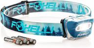 🔦 foxelli led headlamp flashlight: lightweight waterproof head light for adults & kids - ideal for camping, hiking, running & more - adjustable headband & red light feature - includes 3 aaa batteries logo