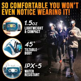 img 1 attached to 🔦 Foxelli LED Headlamp Flashlight: Lightweight Waterproof Head Light for Adults & Kids - Ideal for Camping, Hiking, Running & More - Adjustable Headband & Red Light Feature - Includes 3 AAA Batteries