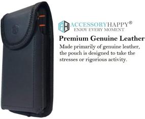 img 2 attached to AH Premium Rotating Real Leather Phone Holster Holder