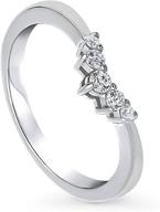 berricle rhodium sterling zirconia wishbone women's jewelry for wedding & engagement logo