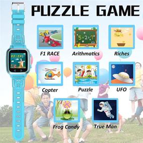 img 3 attached to Kids Smartwatch For Boys Girls - Smart Watch For Kids With Puzzle Games Alarm Music Player Camera Calculator Calendar Children Toys Birthday Gifts For 4-12 Years Students (Blue)