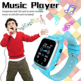 img 1 attached to Kids Smartwatch For Boys Girls - Smart Watch For Kids With Puzzle Games Alarm Music Player Camera Calculator Calendar Children Toys Birthday Gifts For 4-12 Years Students (Blue)