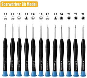 img 3 attached to Профессиональный набор отверток 17 шт. для Xbox, телефонов, PS4, MacBook и других устройств - набор отверток с плоским, крестообразным и торцовым наконечником для ремонта электроники.