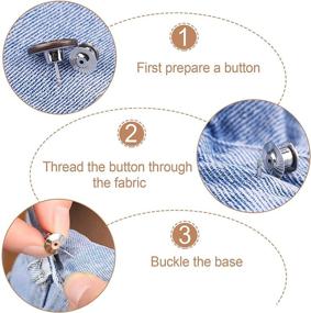 img 1 attached to 👖 Instant Buttons Jean Button: Effortless DIY Solution for Perfect Fit, No Sew or Tools Required!