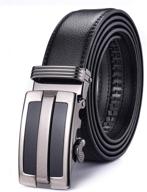 xhtang ratchet automatic genuine leather men's accessories and belts logo