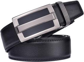 img 3 attached to Xhtang Ratchet Automatic Genuine Leather Men's Accessories and Belts