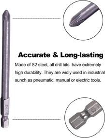 img 1 attached to 🔧 Rocaris 10pcs Long Magnetic Screwdriver Bits Set 1/4 Inch Hex Shank Power Tools (Slotted + Cross Head)