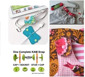 img 2 attached to 384 Sets 24-Colors KAM Snaps Buttons + Snap Pliers Starter Kit, Size 20 T5 KAM Snap Plastic Fasteners Punch Poppers Closures No-Sew Buttons for Crafts Cloth Diaper Bibs