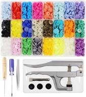 384 sets 24-colors kam snaps buttons + snap pliers starter kit, size 20 t5 kam snap plastic fasteners punch poppers closures no-sew buttons for crafts cloth diaper bibs logo