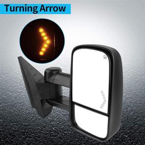 img 3 attached to 🚗 AUTOSAVER88 Towing Mirrors for 2007-2014 Chevy Silverado GMC Sierra | Power Heated Driver and Passenger Side Replacement Mirror Set | Turn Signal & Dual Glass Compatible