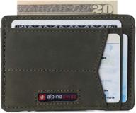 👔 high-quality alpine swiss minimalist leather men's wallets, card cases & money organizers - must-have men's accessories logo