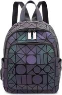 geometric backpack backpacks holographic reflective logo