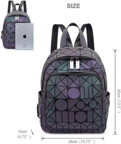 img 2 attached to Geometric Backpack Backpacks Holographic Reflective