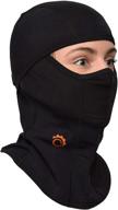 balaclava full face premium ski mask and neck 🎿 warmer - ideal for skiing, snowboarding, motorcycling, and cycling (black) logo