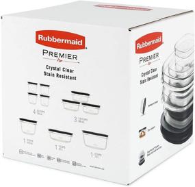 img 3 attached to 🔹 Rubbermaid Premier Crystal Clear 20-Piece Set with Stain Resistant Grey Lids: The Perfect Kitchen Organization Solution