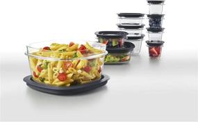 img 1 attached to 🔹 Rubbermaid Premier Crystal Clear 20-Piece Set with Stain Resistant Grey Lids: The Perfect Kitchen Organization Solution