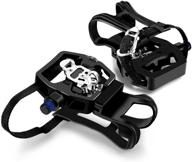 inpuslin spd pedals: spin bike pedals with clips & shimano spd compatibility - peloton toe cages & exercise bike pedals logo