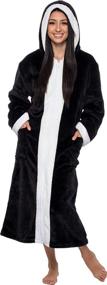 img 4 attached to Sherpa Bathrobe: Luxurious Women's Loungewear and Sleepwear by Silver Lilly