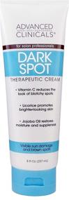 img 4 attached to Advanced Clinicals Dark Spot Therapeutic Cream: Hydroquinone Free, Ideal for Age Spots and Blotchy Skin on Face, Hands, and Body - 8oz Tube