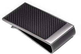 img 1 attached to 💼 Carbon Stainless Wallet Holder for Men - Stylish Accessories