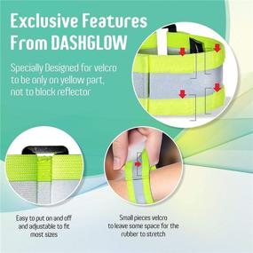 img 1 attached to 🏃 DASHGLOW: The Ultimate Reflective Glow Belts & Arm Bands for Safety in Running, Cycling, Jogging, Walking, Marathon, and Military