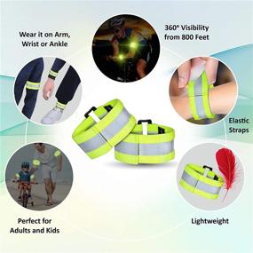 img 2 attached to 🏃 DASHGLOW: The Ultimate Reflective Glow Belts & Arm Bands for Safety in Running, Cycling, Jogging, Walking, Marathon, and Military